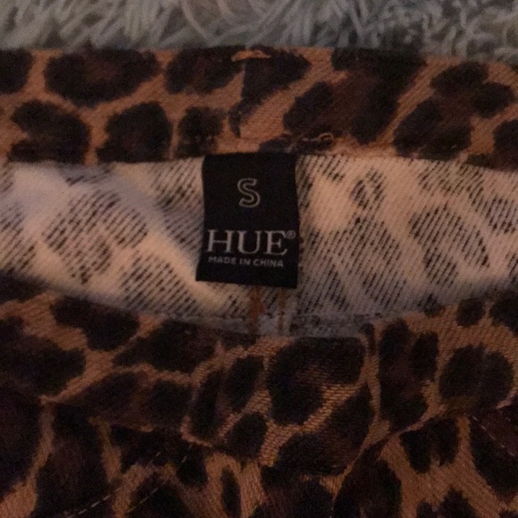 HUE Leopard Print Leggings size S - Picture 4 of 4